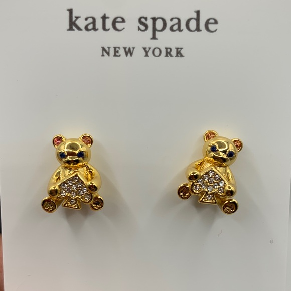 Kate Spade oh what fun teddy bear earrings - Picture 1 of 4
